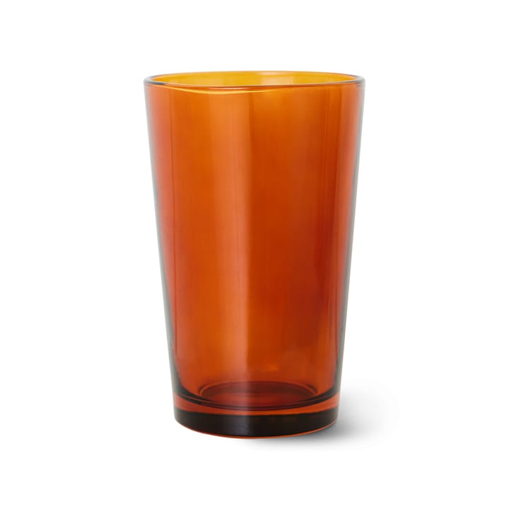 70's glassware theeglas 20 cl 4-pack, Amber brown HKliving