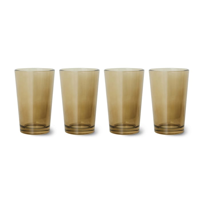 70's glassware theeglas 20 cl 4-pack - Mud brown - HKliving