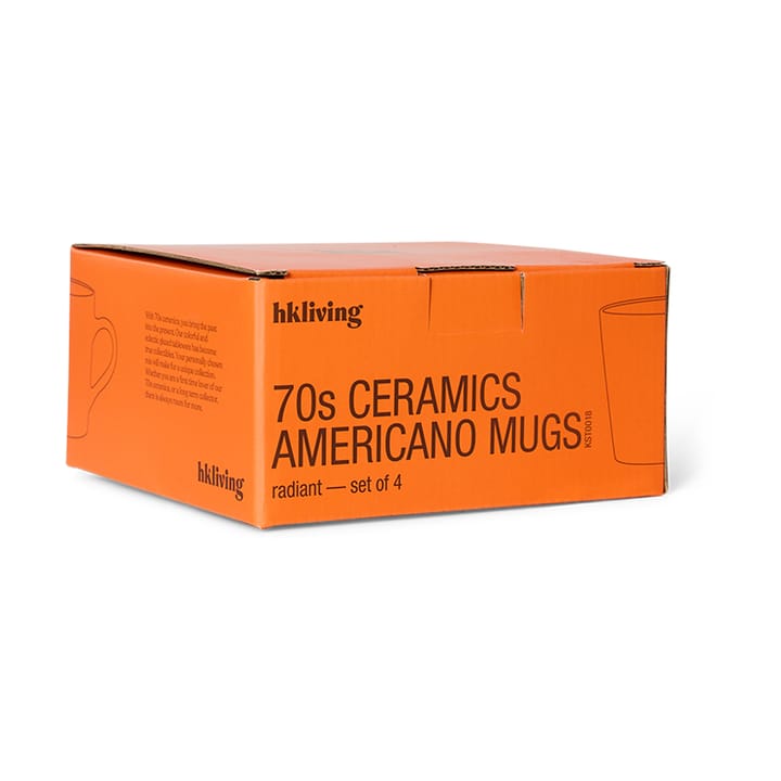 70's keramiek Americano mok 4-pack 26 cl, Radiant HKliving
