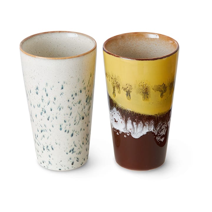 70's latte mok 28 cl 2-delig, Brine HKliving