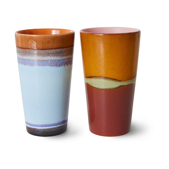 70's latte mok 28 cl 2-delig - Clash - HKliving