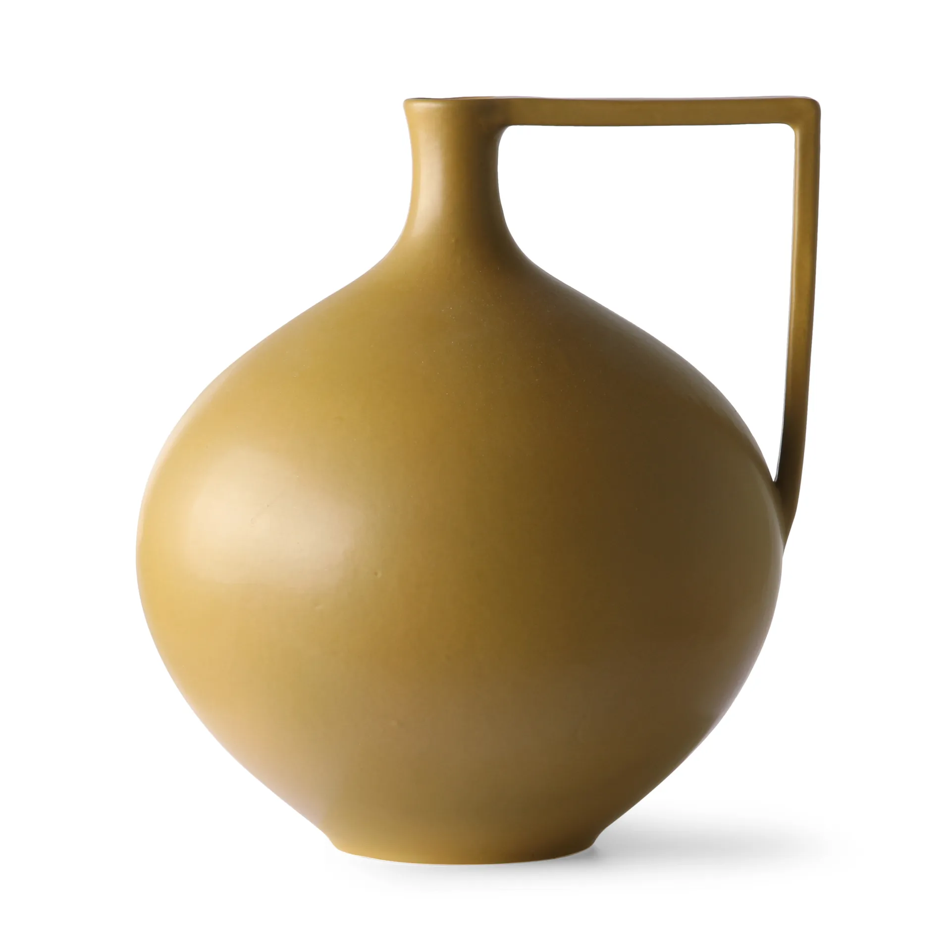 Ceramic Jar vaas L 26,5 cm, Mustard HKliving