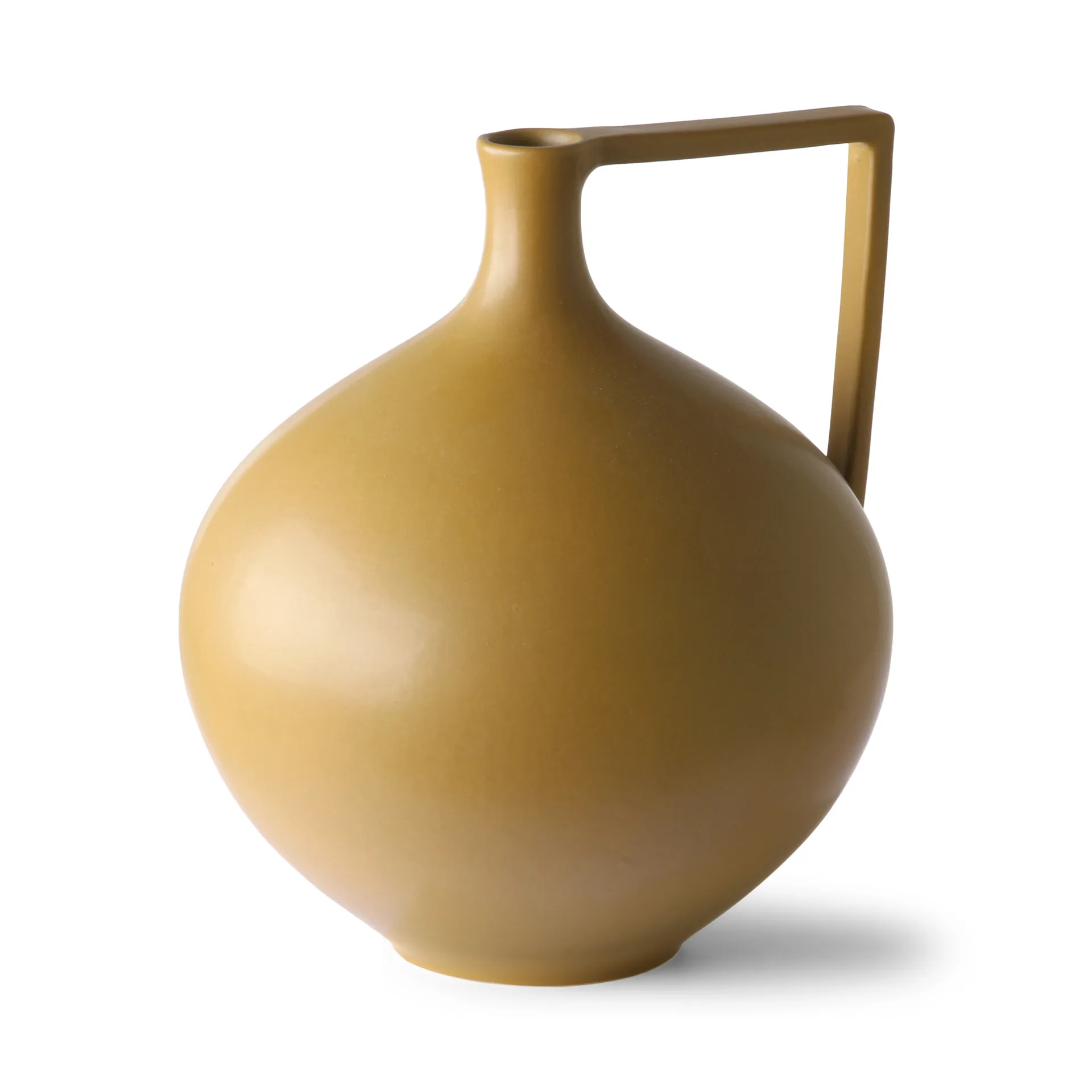 Ceramic Jar vaas L 26,5 cm, Mustard HKliving