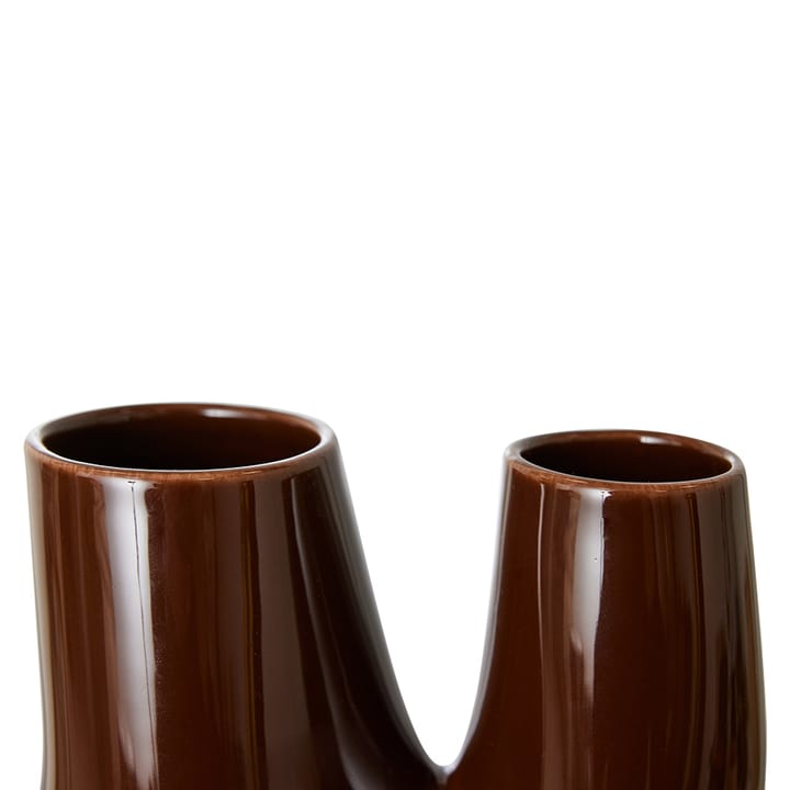 Ceramic organic vaas large 25 cm, Espresso HKliving
