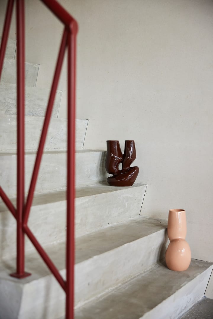 Ceramic organic vaas large 25 cm, Espresso HKliving