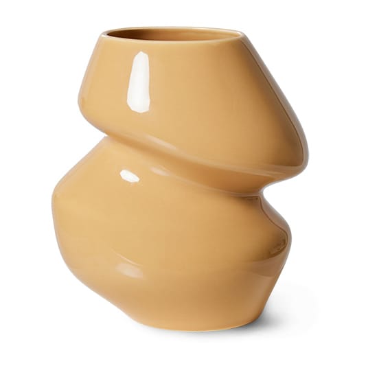 Ceramic organic vaas small 19 cm - Cappuccino - HKliving