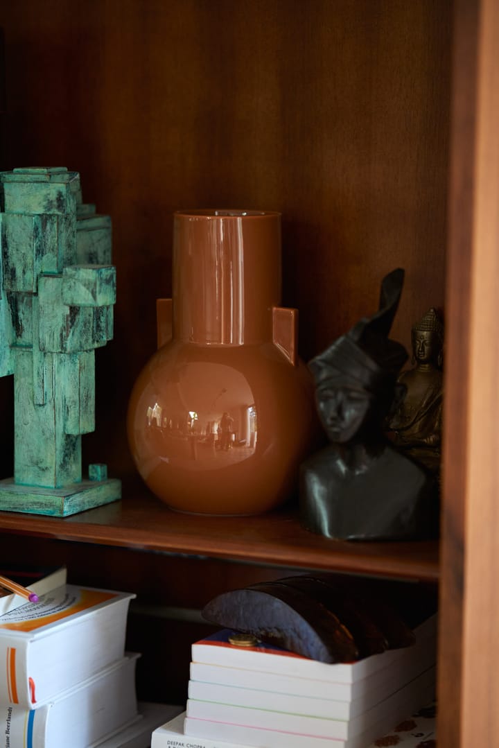 Ceramic vaas small 26 cm, Caramel HKliving