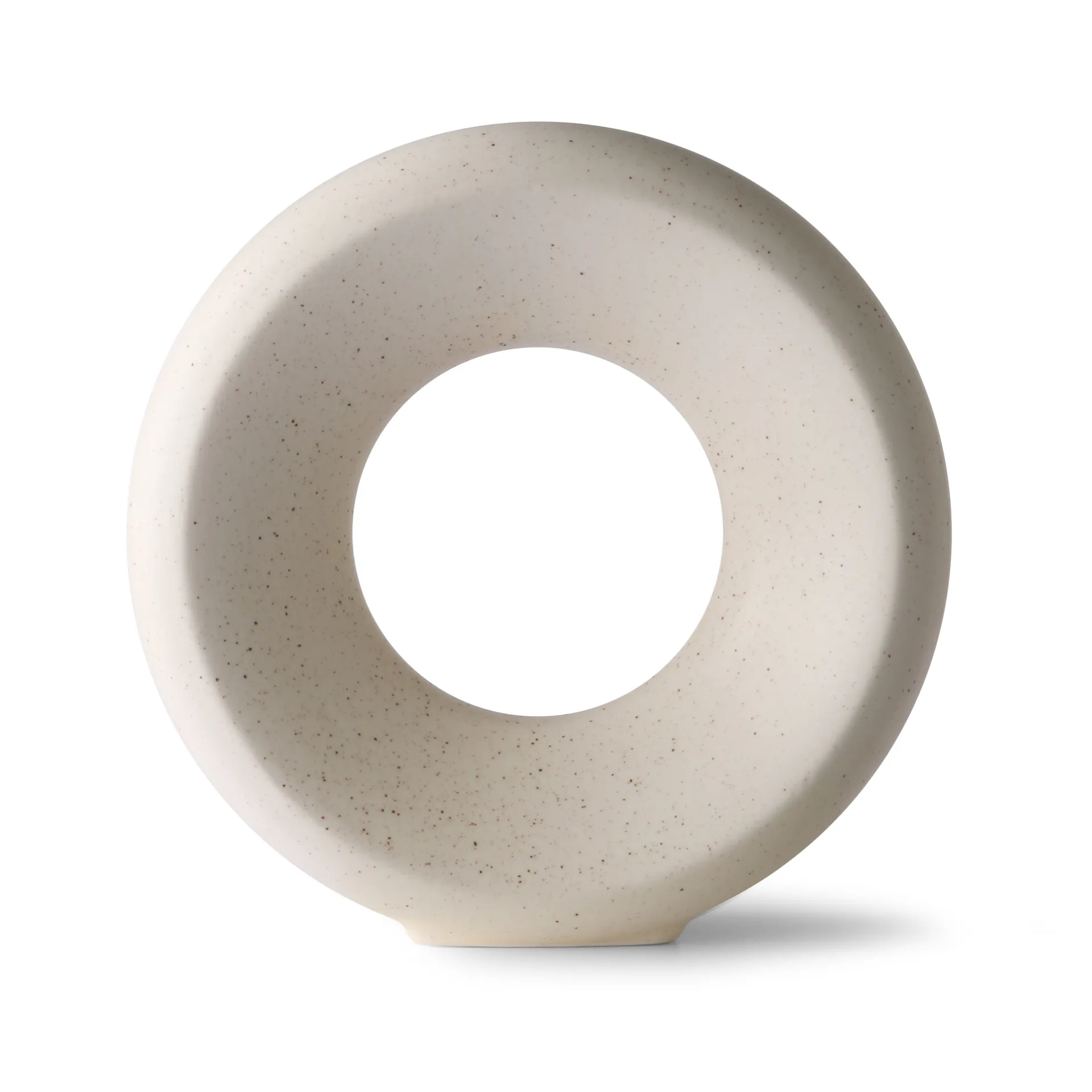 Circle vaas M 24,5 cm, White speckled HKliving