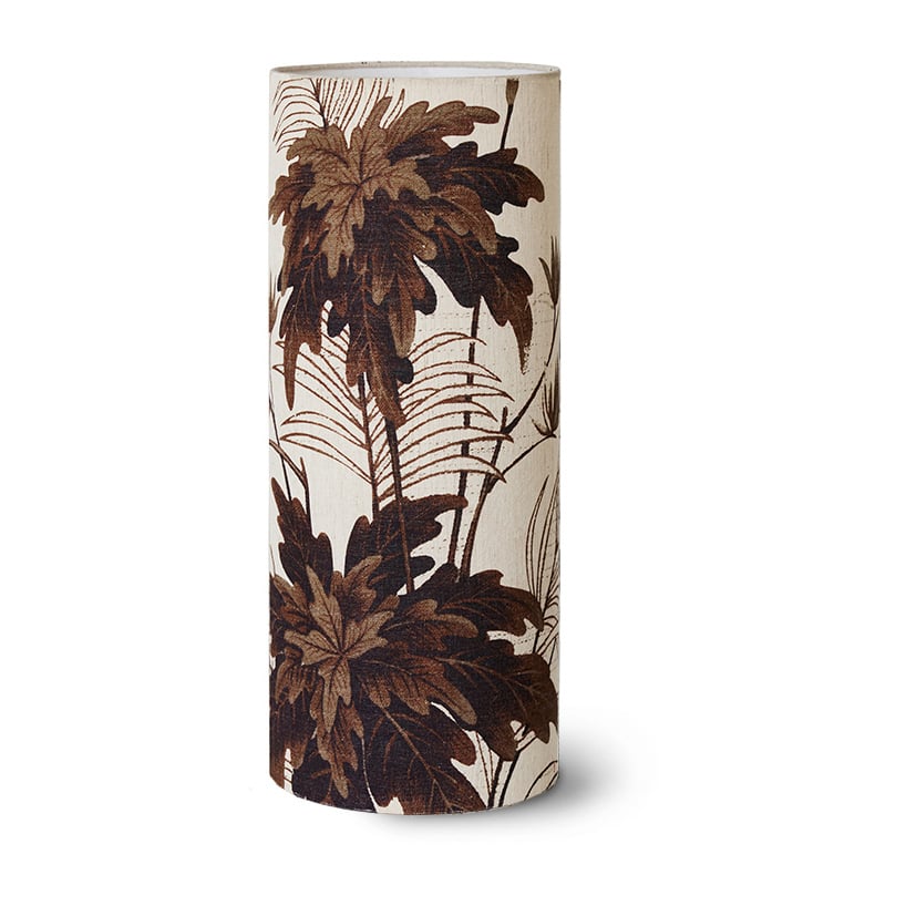HKliving Cylinder lampenkap o28,5 cm Floral | Scandinavisch Interieur | Lampenkappen | Wit