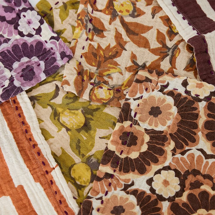 Floral katoenen servet 30x30 cm 2-pack, Burgundy HKliving