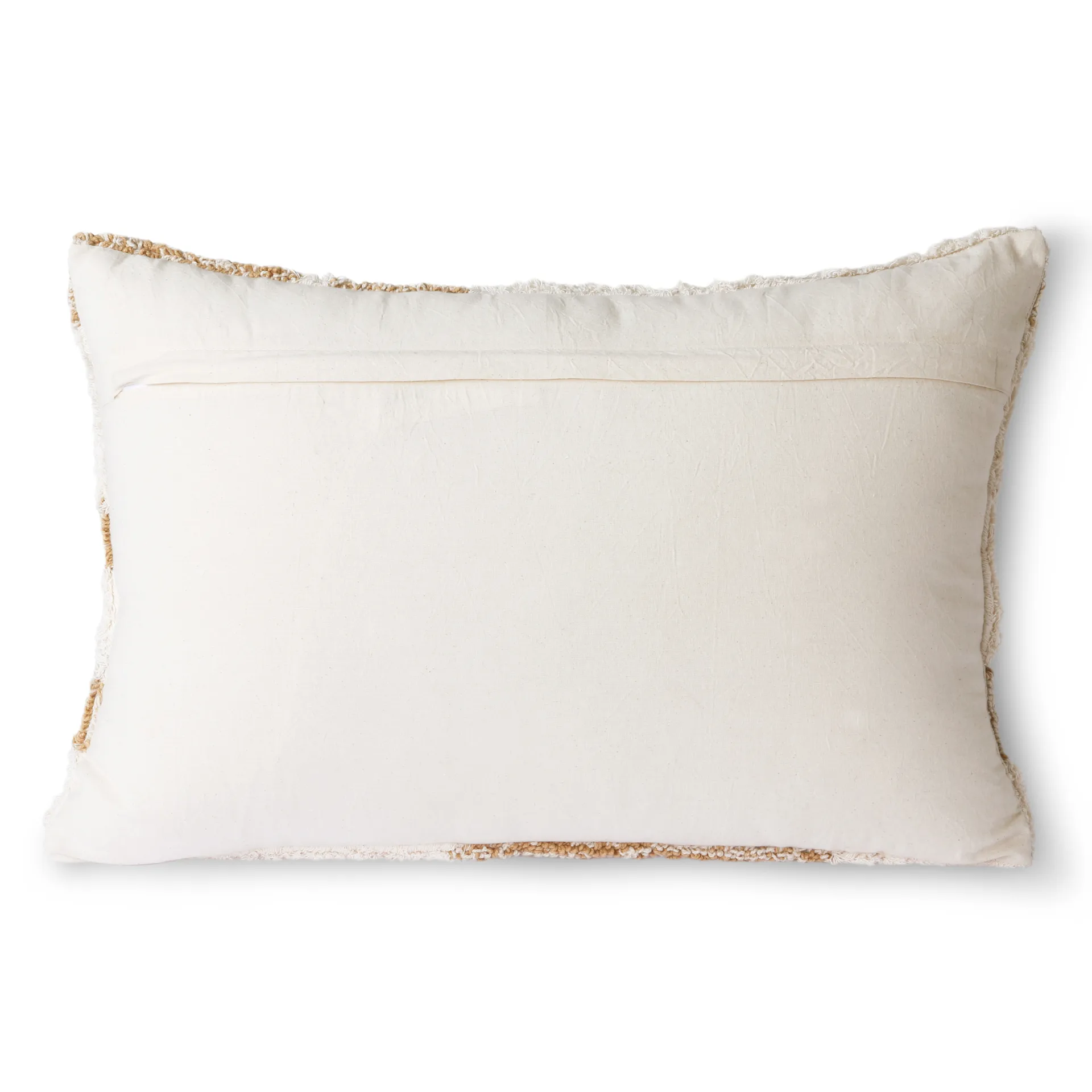 Fluffy kussen 35x55 cm, Wit-beige HKliving