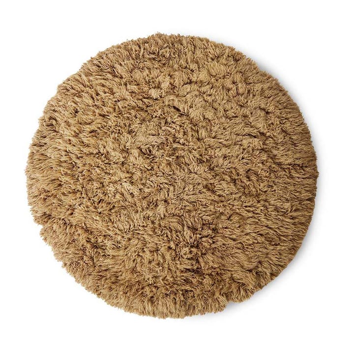 Fluffy vloerkleed rond, Ø200 cm, caramel HKliving