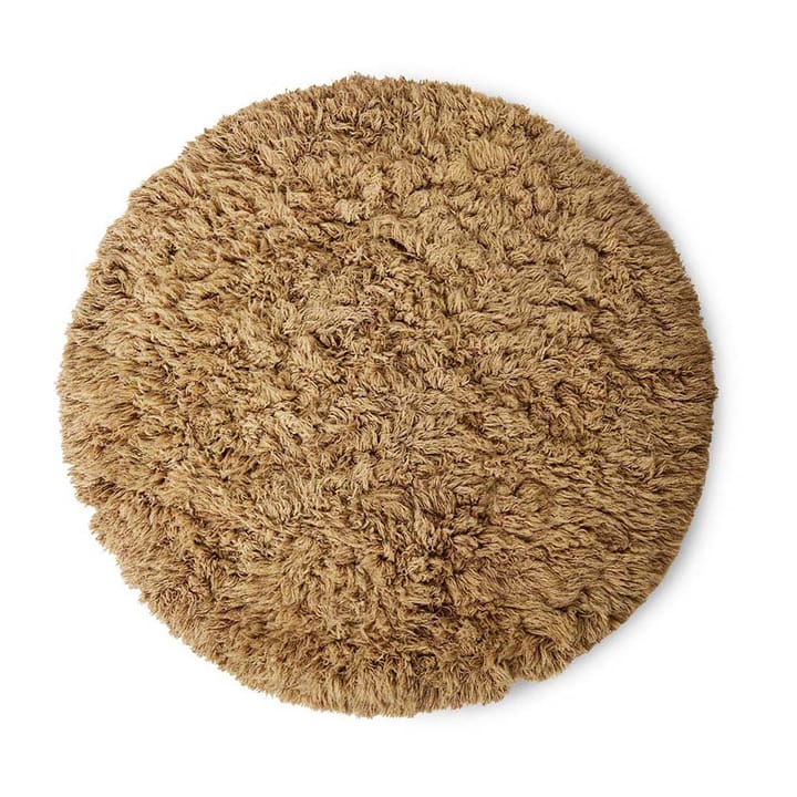 Fluffy vloerkleed rond - Ø200 cm, caramel - HKliving