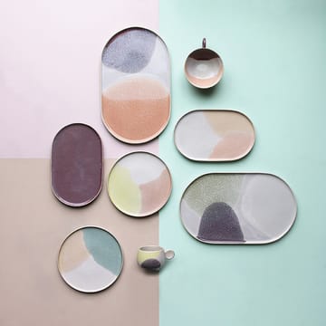 Gallery ceramics ovaal eetbord - groen/ paars - HKliving