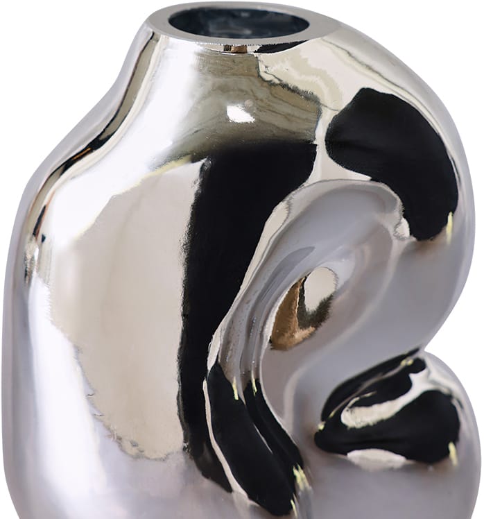 Gleam vaas small, Chrome HKliving