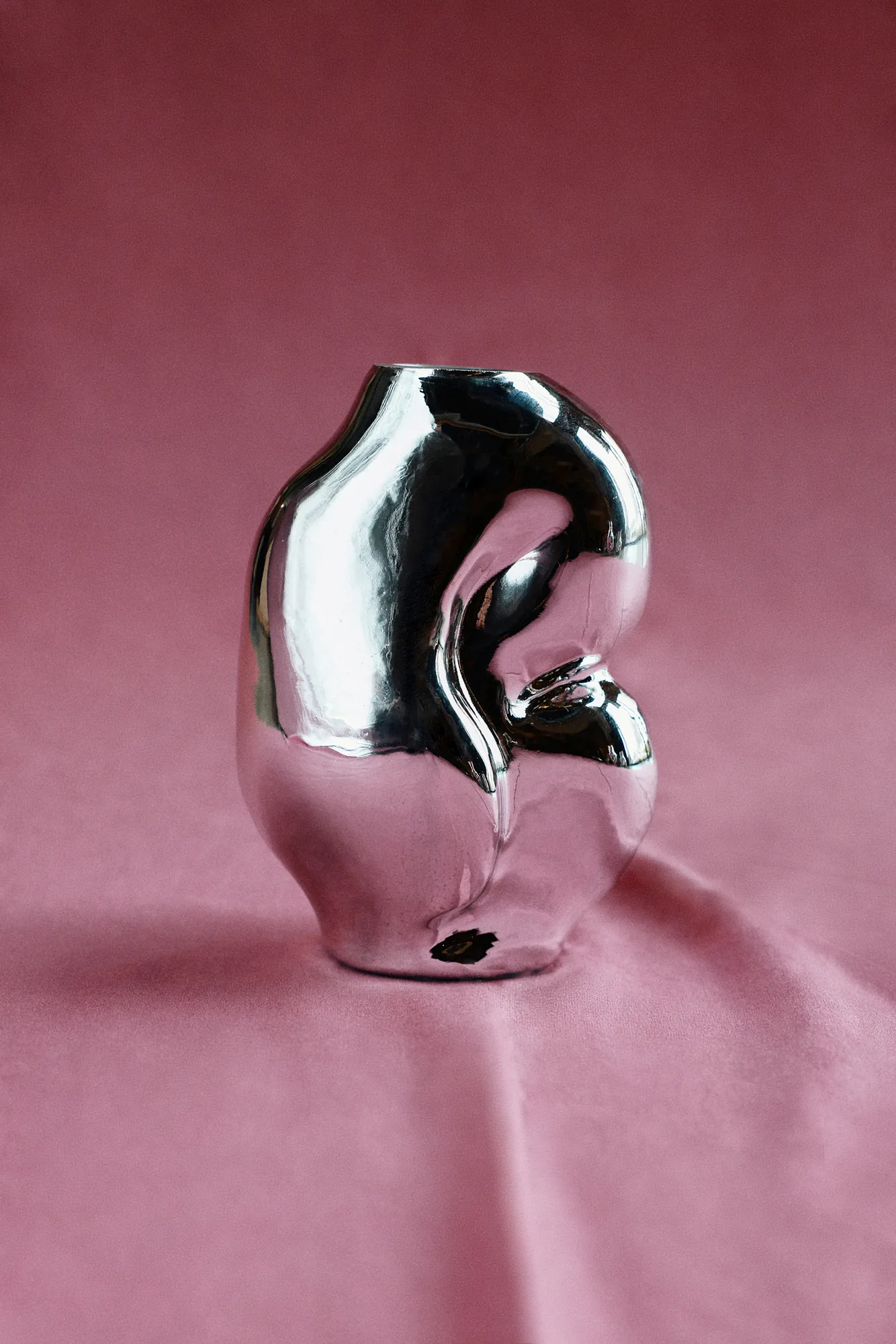 Gleam vaas small, Chrome HKliving