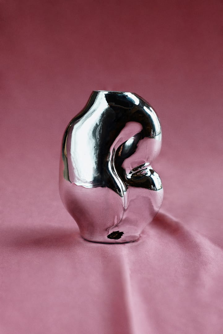 Gleam vaas small, Chrome HKliving