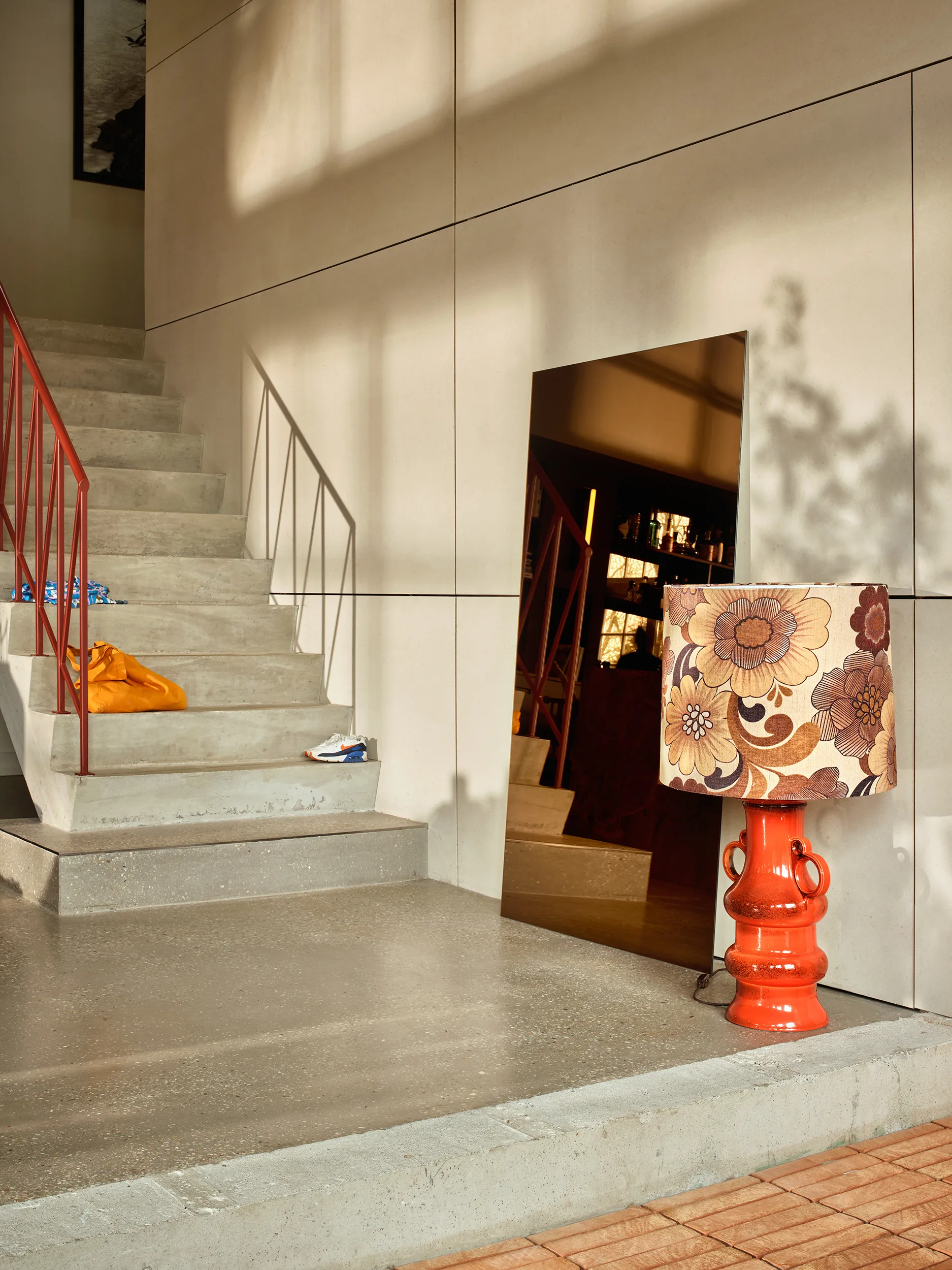 Grand lampvoet glazed orange, 60 cm HKliving