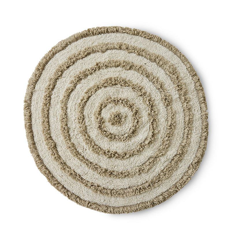 HKliving HK Living badmat o120 cm Cream | Scandinavisch Interieur | Badmatten | Beige