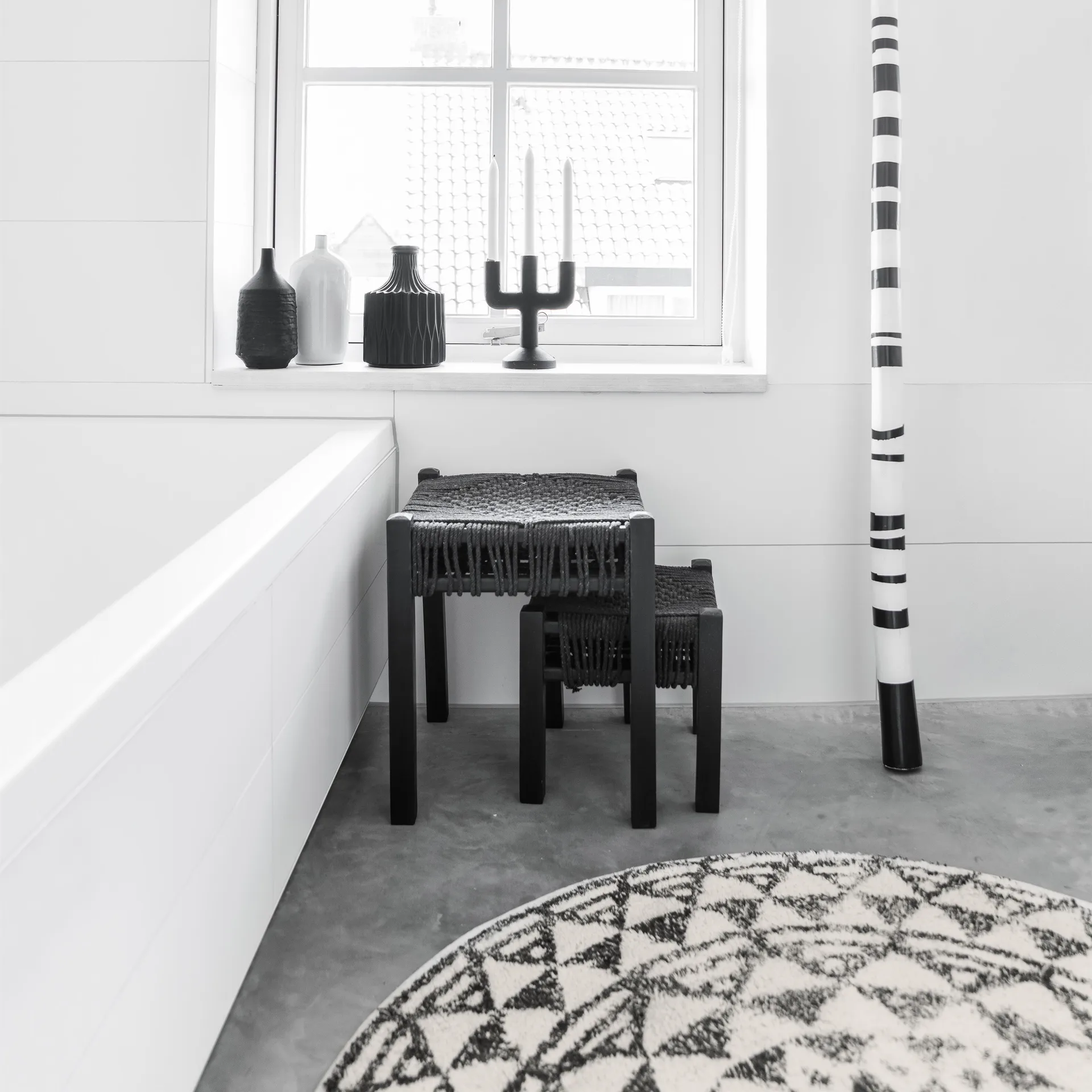 HKliving badmat rond, Ø 120 cm. HKliving