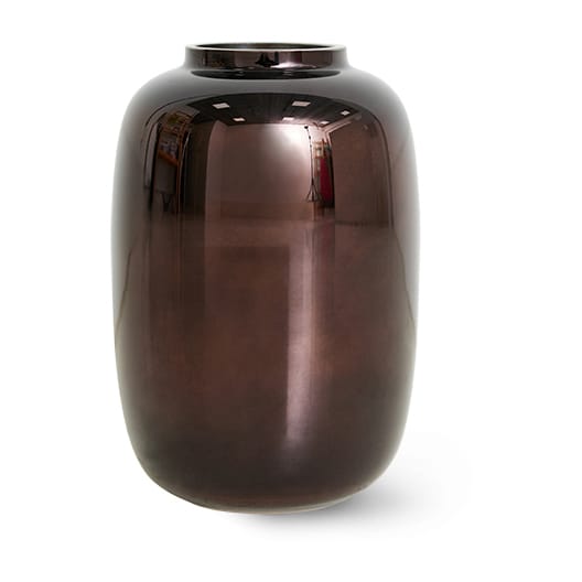 Hkliving glazen vaas chrome 20,2 cm, Brown metallic HKliving