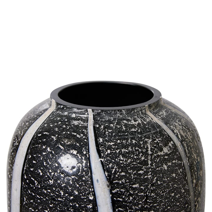HKliving glazen vaas monochrome Ø17 cm, Black-white HKliving