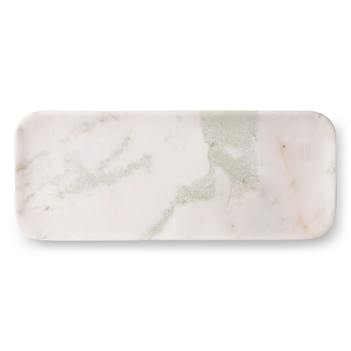 HKliving marmeren dienblad 30x12 cm, Wit-groen-roze HKliving