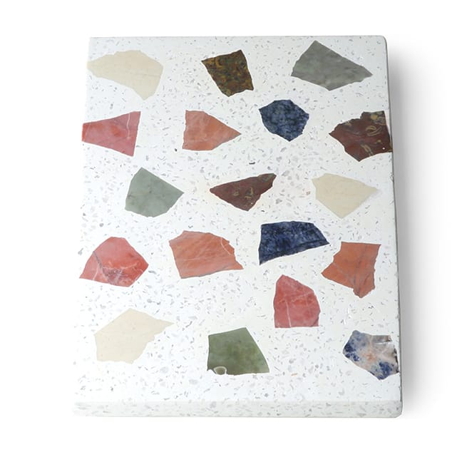 HKliving terrazzo snijplank 30x25 cm, Wit HKliving