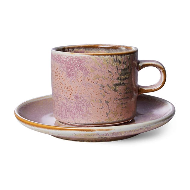 Home Chef kop met schotel 22 cl, Rustic pink HKliving