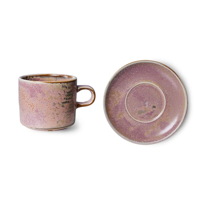 Home Chef kop met schotel 22 cl, Rustic pink HKliving