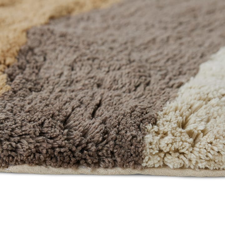 Natural waves badmat Ø120 cm, Natural multicolours HKliving