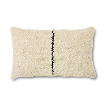 Natural wool striped kussen 30x50 cm - White - HKliving