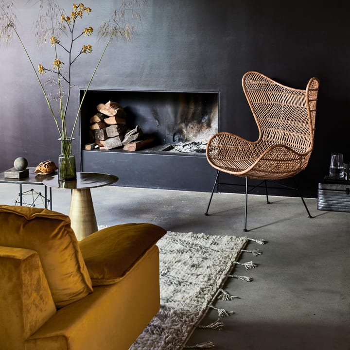 Retro bank 3-zits, ochra (geel) HKliving