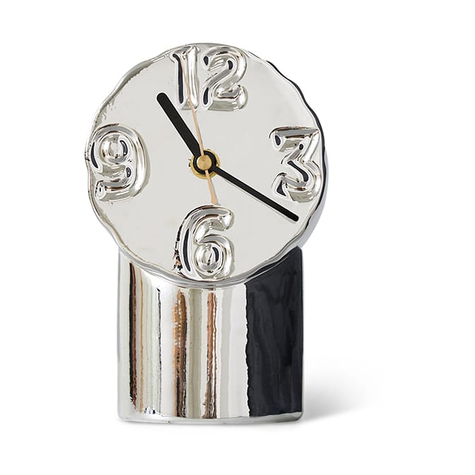Retro keramiekklok 17,5 cm - Chrome - HKliving