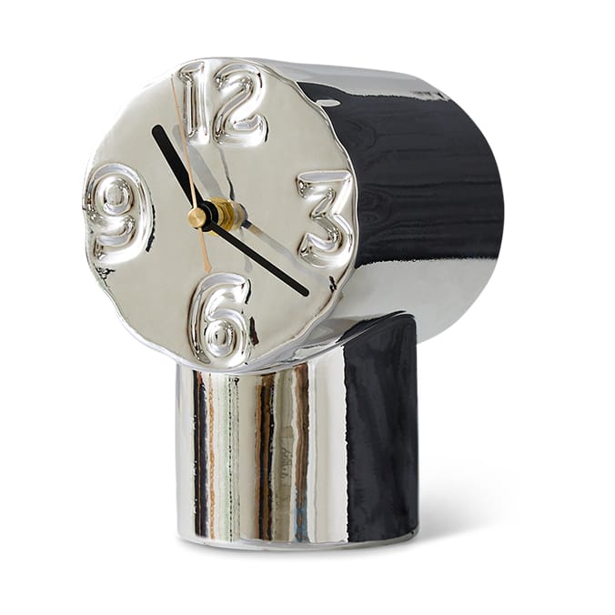 Retro keramiekklok 17,5 cm, Chrome HKliving