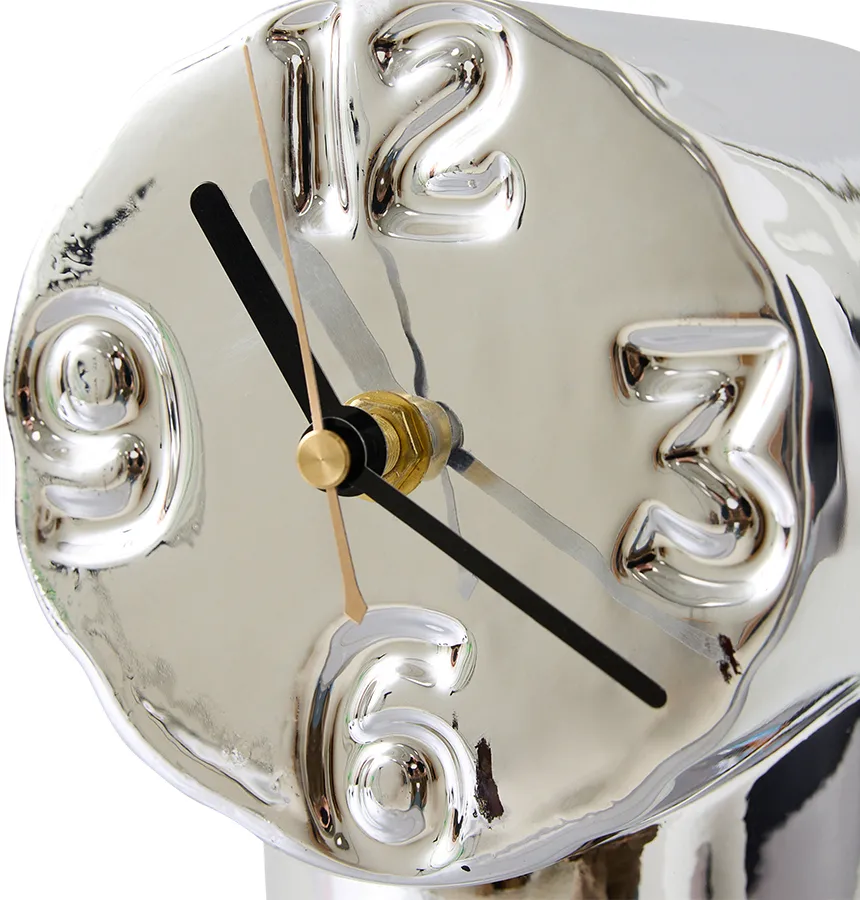 Retro keramiekklok 17,5 cm, Chrome HKliving