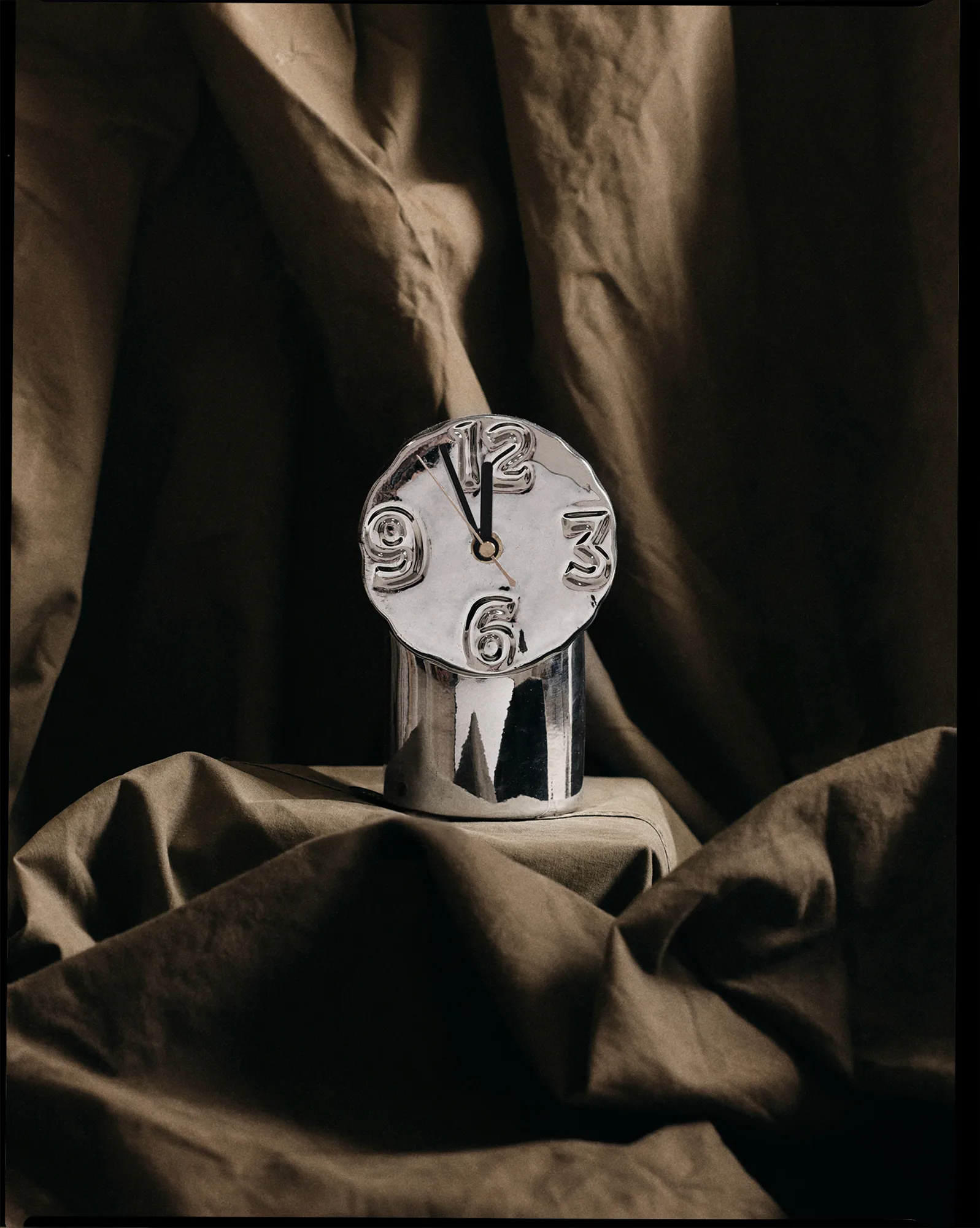 Retro keramiekklok 17,5 cm, Chrome HKliving