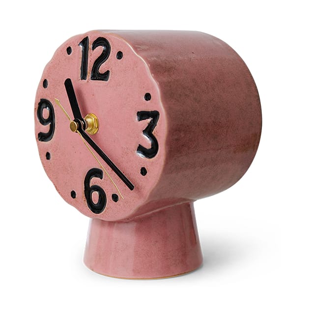 Retro keramische klok 16,2 cm, Pink HKliving