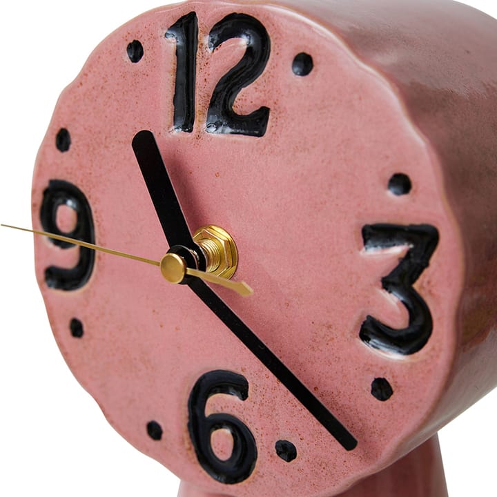 Retro keramische klok 16,2 cm, Pink HKliving