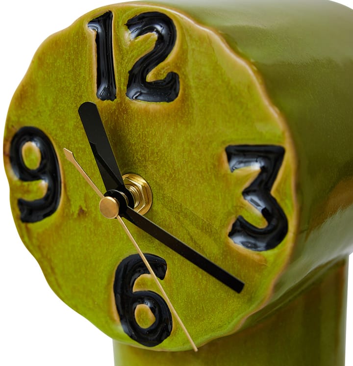 Retro keramische klok 18 cm, Olive HKliving