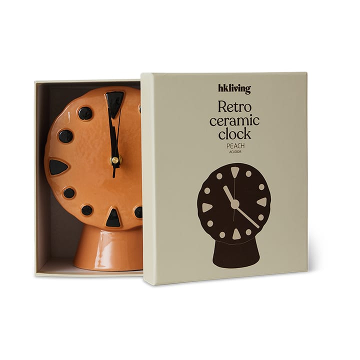 Retro keramische klok 20,8 cm, Peach HKliving