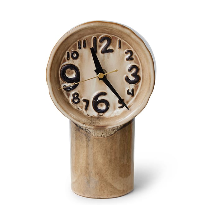 Retro keramische klok 23,5 cm - Cream - HKliving
