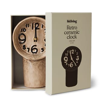 Retro keramische klok 23,5 cm - Cream - HKliving