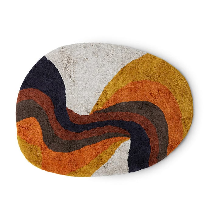 Retro swirl badmat 90x120 cm - Retro multicolours - HKliving