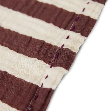 Striped katoenen servet 30x30 cm 2-pack - Burgundy - HKliving