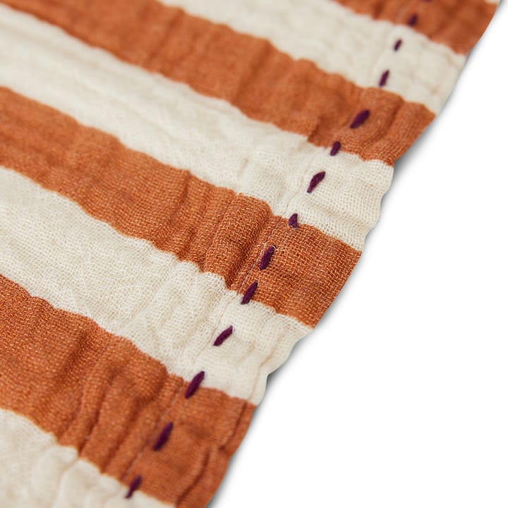 Striped katoenen servet 30x30 cm 2-pack, Tangerine HKliving