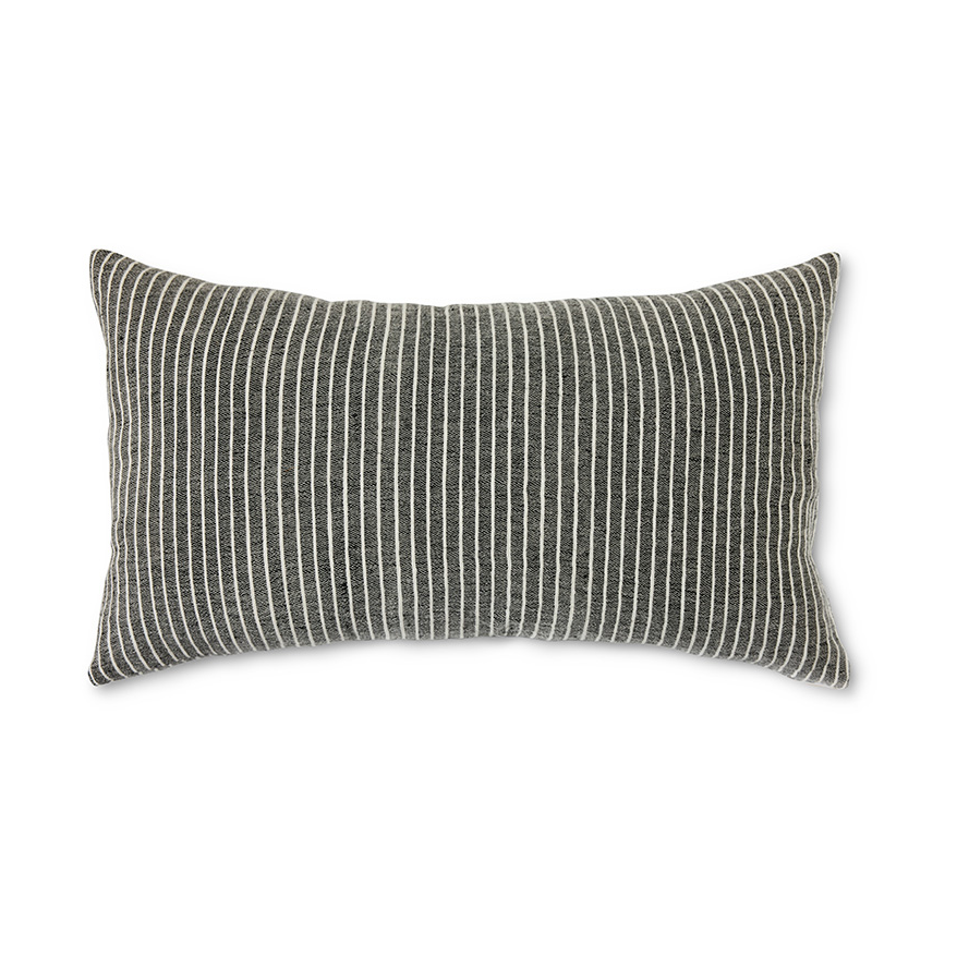 HKliving Striped monochrome kussen 40x70 cm Grey | Scandinavisch Interieur | Kussens | Grijs