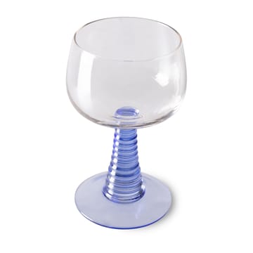 Swirl wijnglas hoog - Blue - HKliving