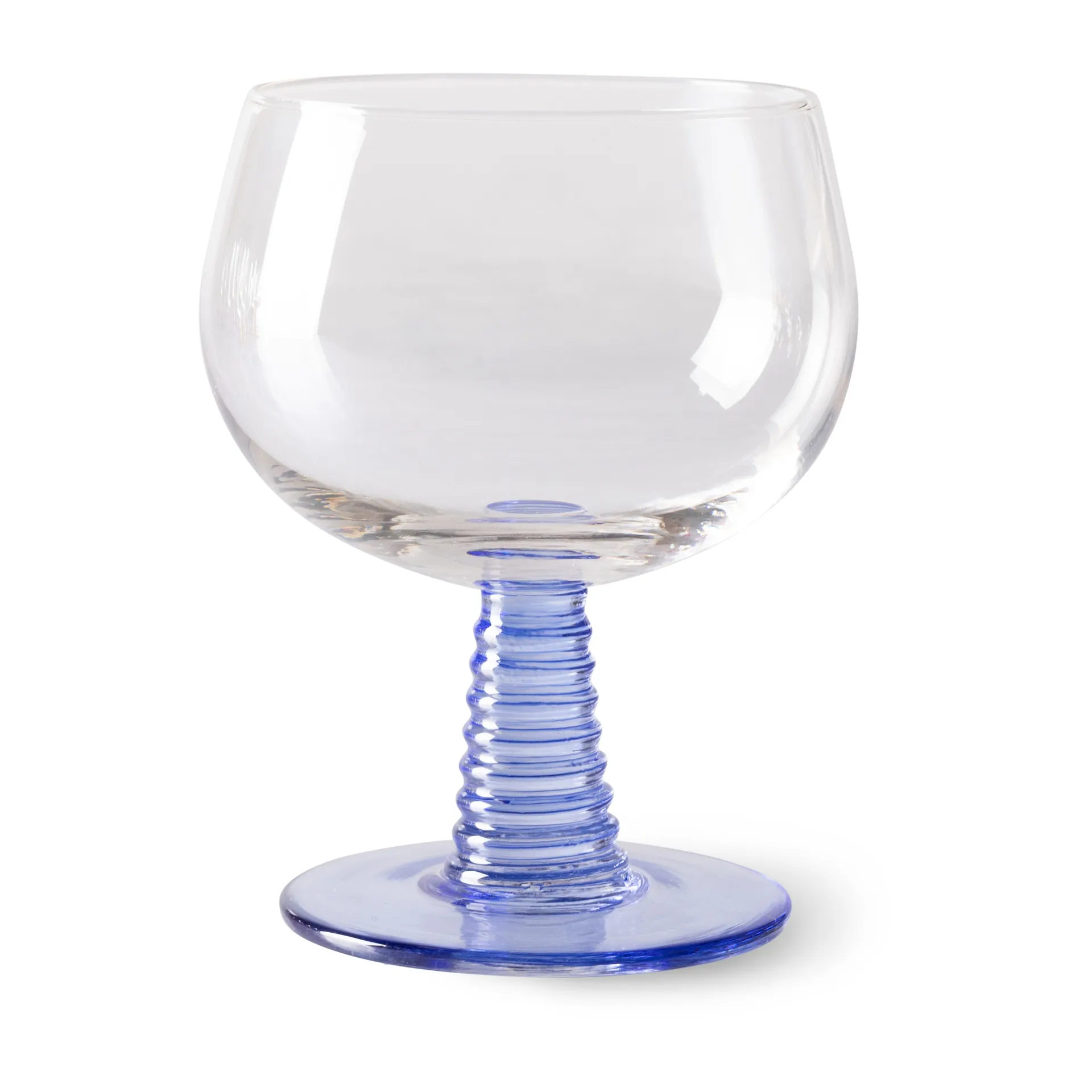 Swirl wijnglas laag, Blue HKliving