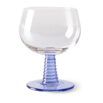 Swirl wijnglas laag - Blue - HKliving